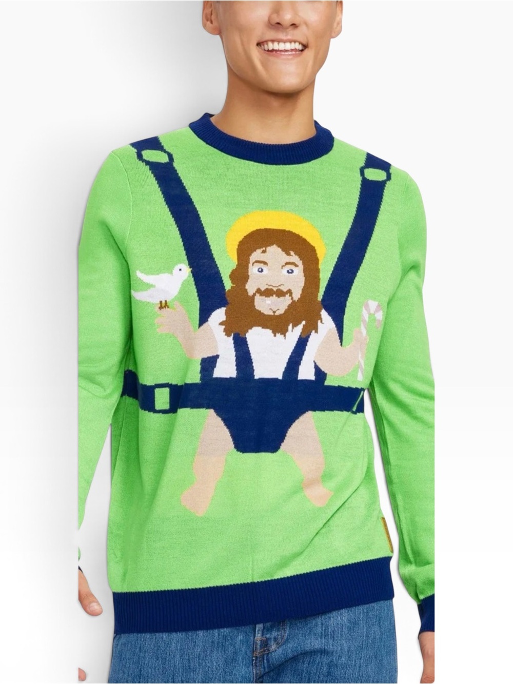 Tipsy Elves Sweet Baby Jesus Ugly Christmas Sweater Men’s 3XL NWT